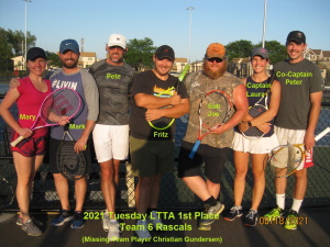 2021 1st Place Tuesday Team 6 Rascals